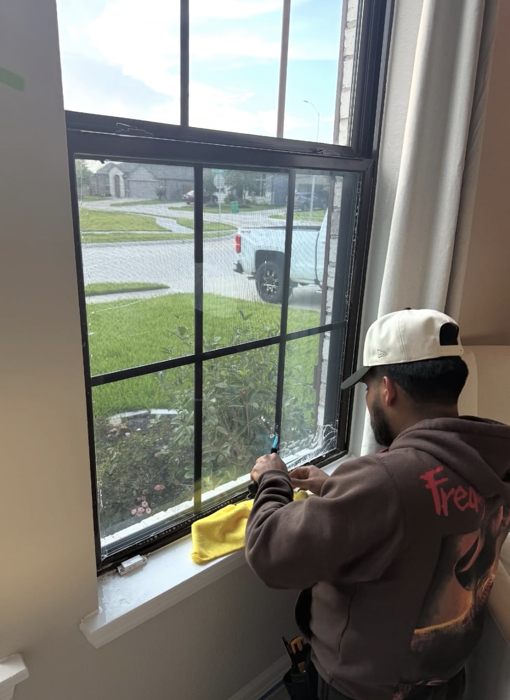 Residential window tint installation